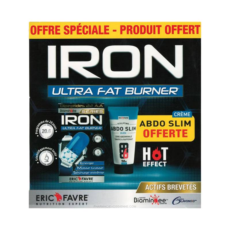 Eric Favre - Coffret Iron Ultra Fat Burner 120gel + Abdo Slim 150ml