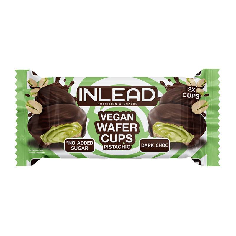 Inlead - Wafer Cups Vegan 50g Pistachio Dark Choc