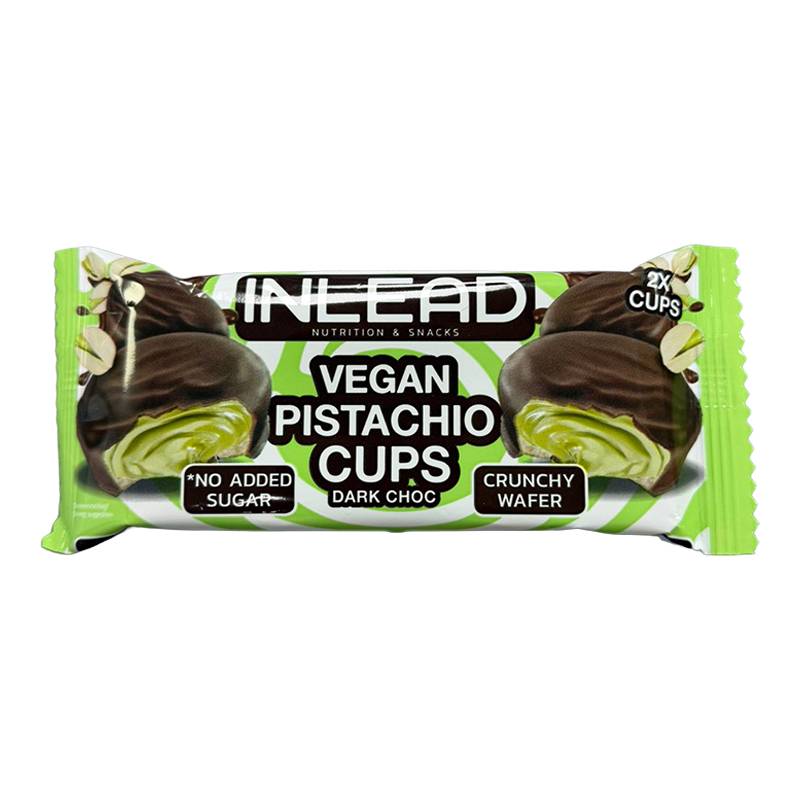 Inlead - Wafer Cups Vegan 50g Pistachio Dark Choc