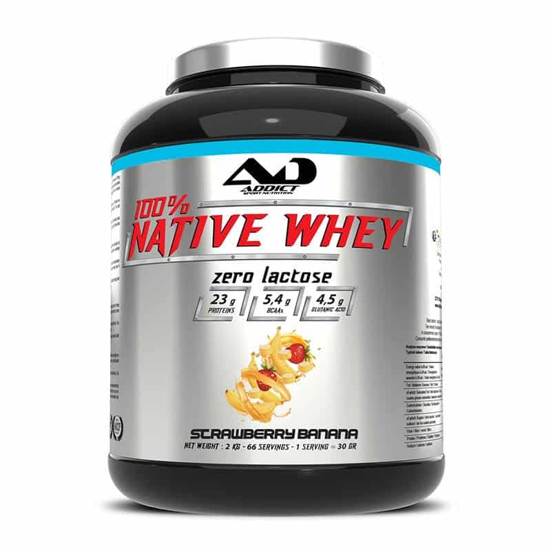 Addict Sport Nutrition - 100% Native Whey 2000g Strawberry Banana