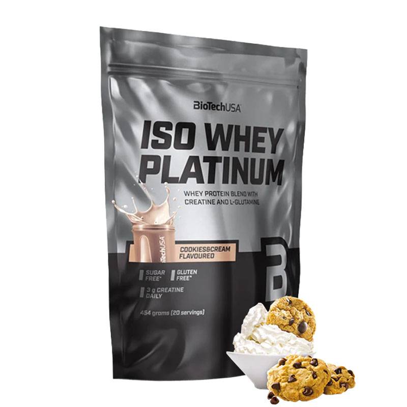 BioTech USA - Iso Whey Platinum 454g Cookies & Cream